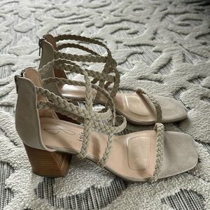 Suede Strappy Heel - Size 9